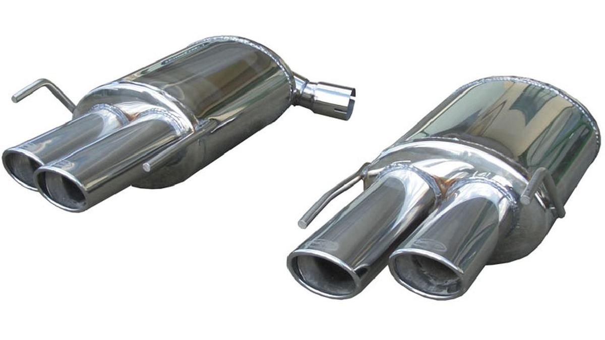 100%25+Inox+%C3%89chappement+Double+sur+mesure+pour+Alfa+Romeo+Brera+4WD+3.2+V6+2006-+Droite%2FGauche+2x90x70mm